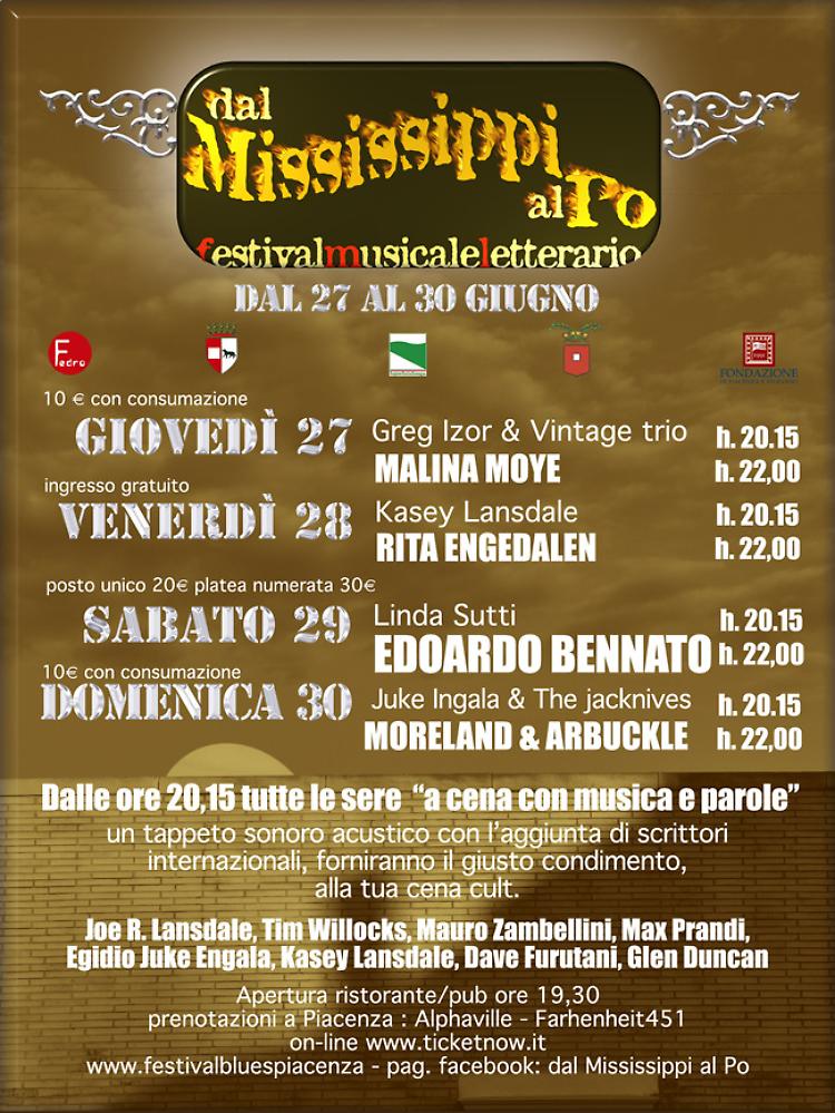 Piacenza. Dal 27 al 30 giugno ''Dal Mississippi al Po'' 