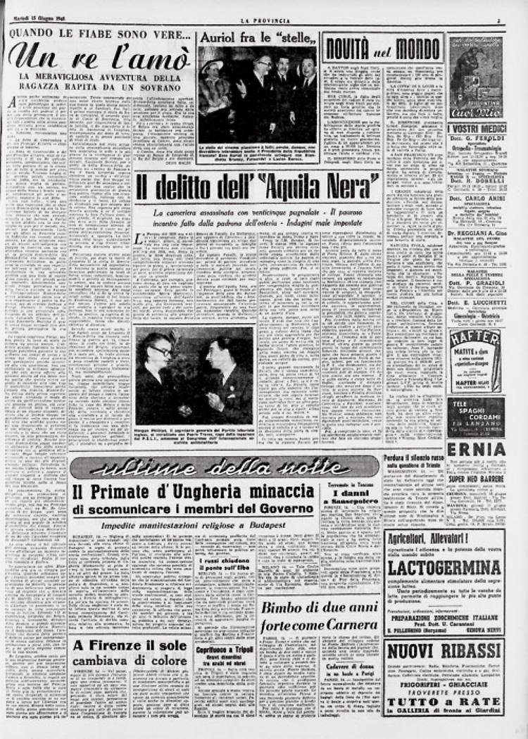 Cremona 1918: il delitto dell'osteria Aquila Nera 
