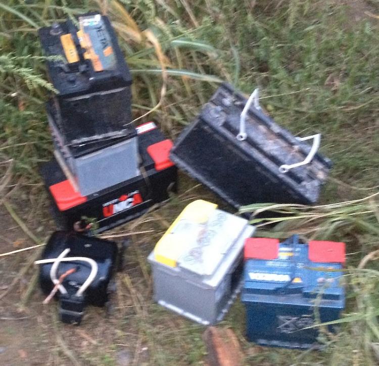 Batterie d'auto abbandonate