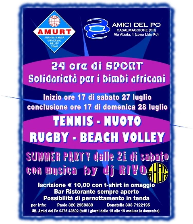 Amurt-Amici del Po, 24 ore di sport e solidarietà
