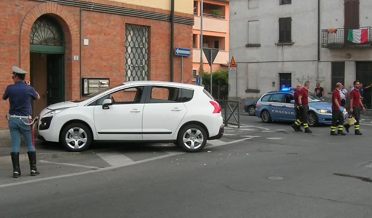 L'incidente in via Enrico Martini