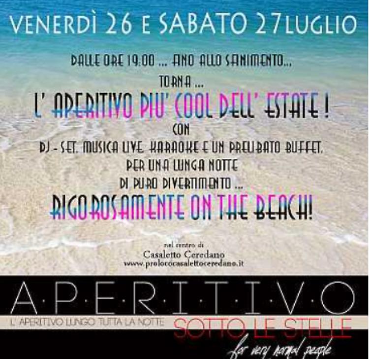 Oggi e domani aperitivo ‘Sotto le stelle’ a Casaletto Ceredano