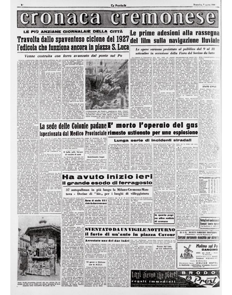 Travolta dallo spaventoso ciclone del 1927 l'edicola che funziona ancora in piazza S. Luca