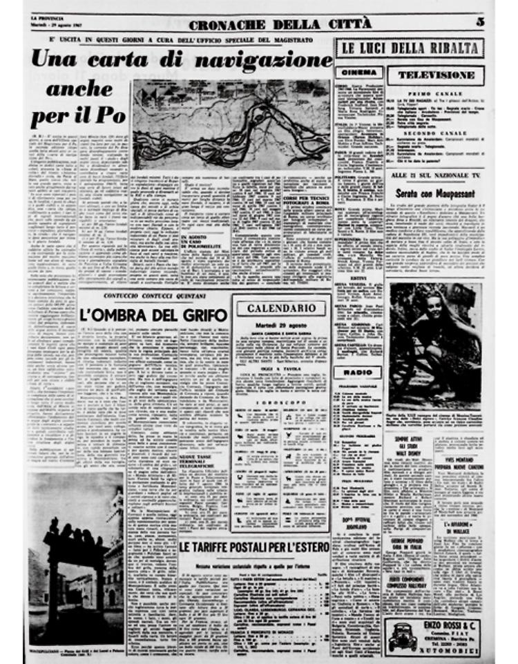 Una carta di navigazione anche per il Po