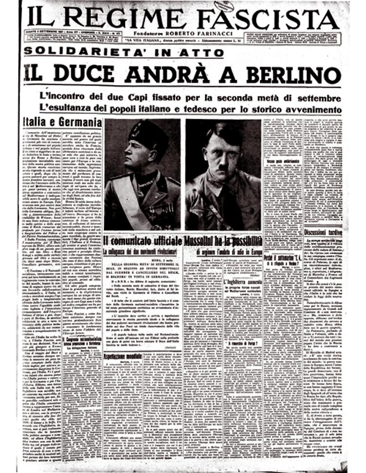 Storico incontro tra Mussolini e Hitler a Berlino