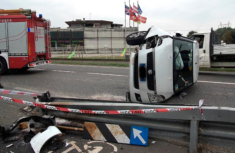 La Suzuki coinvolta nell'incidente di Madignano