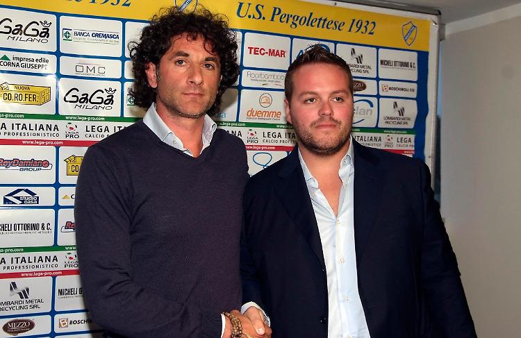 Salvatore Giunta e Andrea Micheli durante la presentazione del tecnico