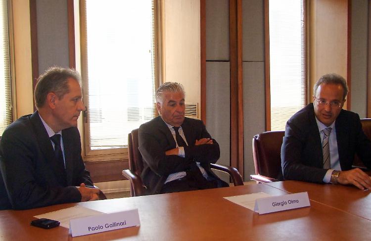Paolo Gallinari, Giorgio Olmo e Alberto Ferrari dell'associazione Popolare di Crema per il territorio