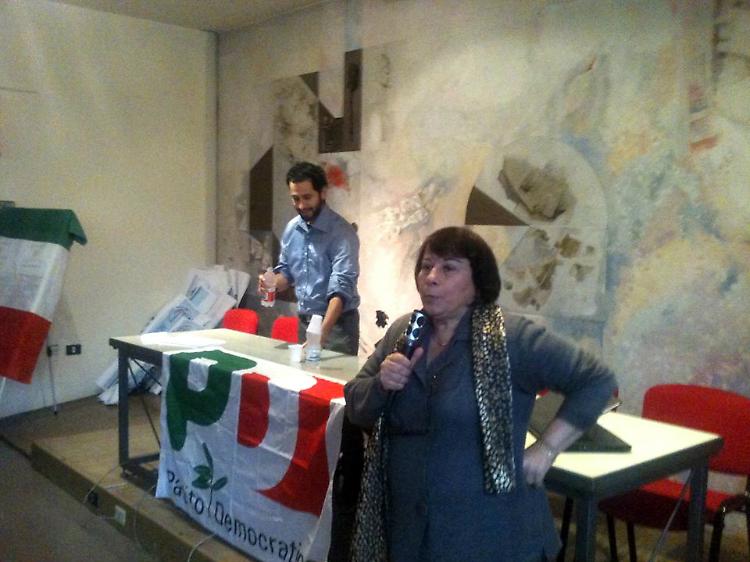 Jacopo Bassi e Teresa Caso, neoeletto e uscente segretario di Pd di Crema