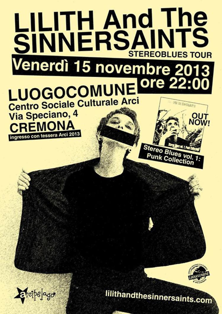 Lilith And The Sinnersaints a Luogocomune di Cremona venerdì 15 novembre
