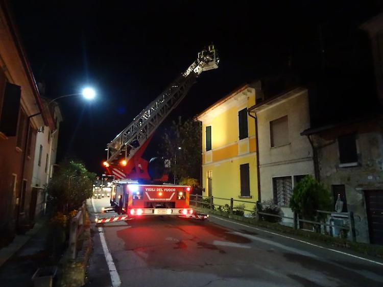 Paura per un camino a fuoco