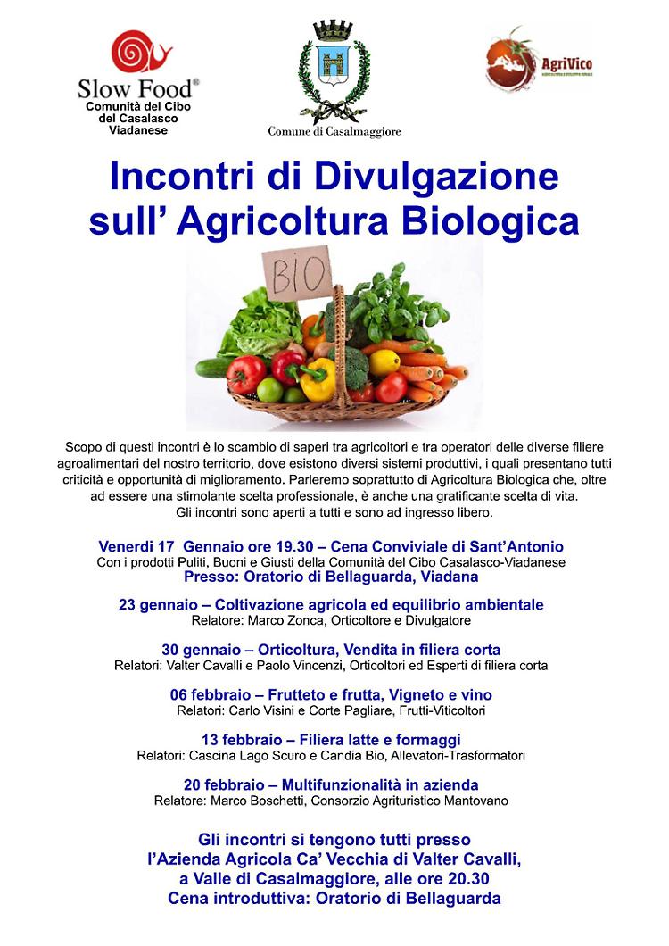 Incontri sull’agricoltura biologica a Casalmaggiore