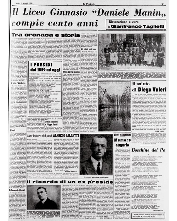 Il Liceo Ginnasio Manin compie cent'anni