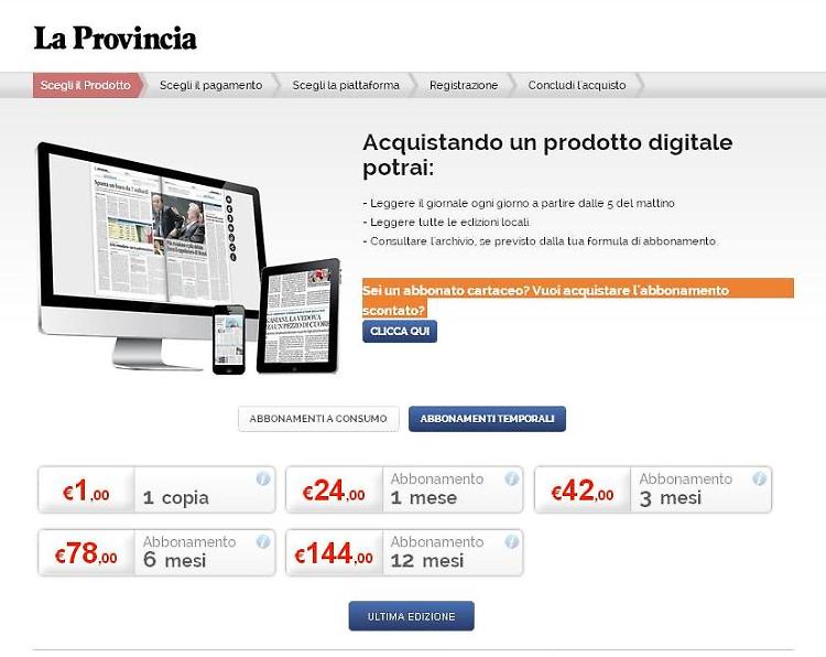 Nuovo E-shop per La Provincia digitale, più funzionale e immediato