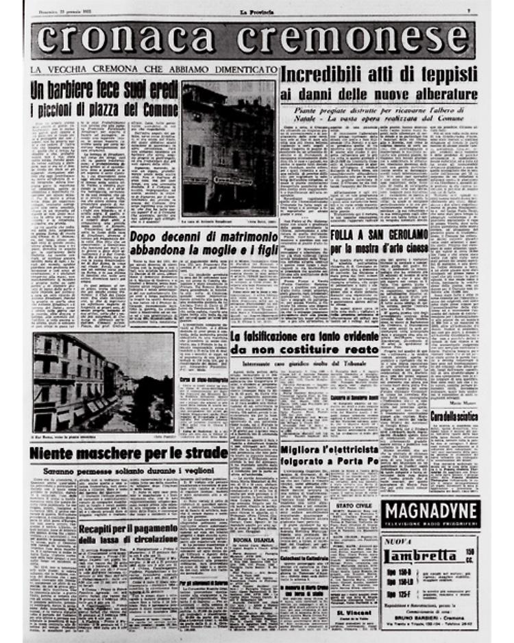 Un barbiere fece suoi eredi i piccioni di piazza del Comune