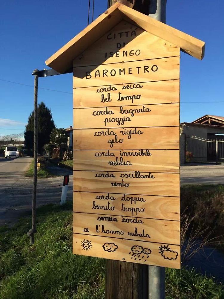 Il barometro a corda di Isengo, 'caccia' al burlone