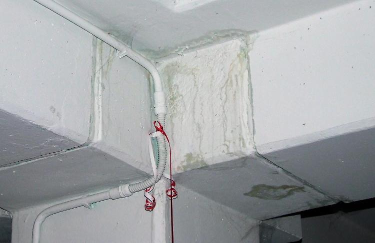 Le infiltrazioni all'interno della scuola 