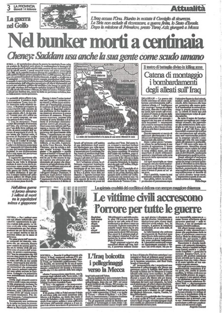 Iraq: colpito bunker, strage di civili