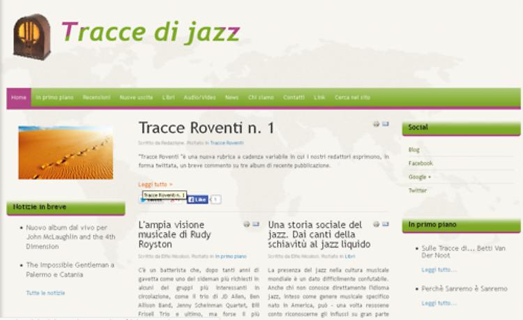 ''Tracce di jazz'', il nuovo webmagazine dedicato alla musica afroamericana