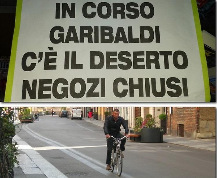 No a corso Garibaldi pedonale
Negozi, la protesta dei cartelli