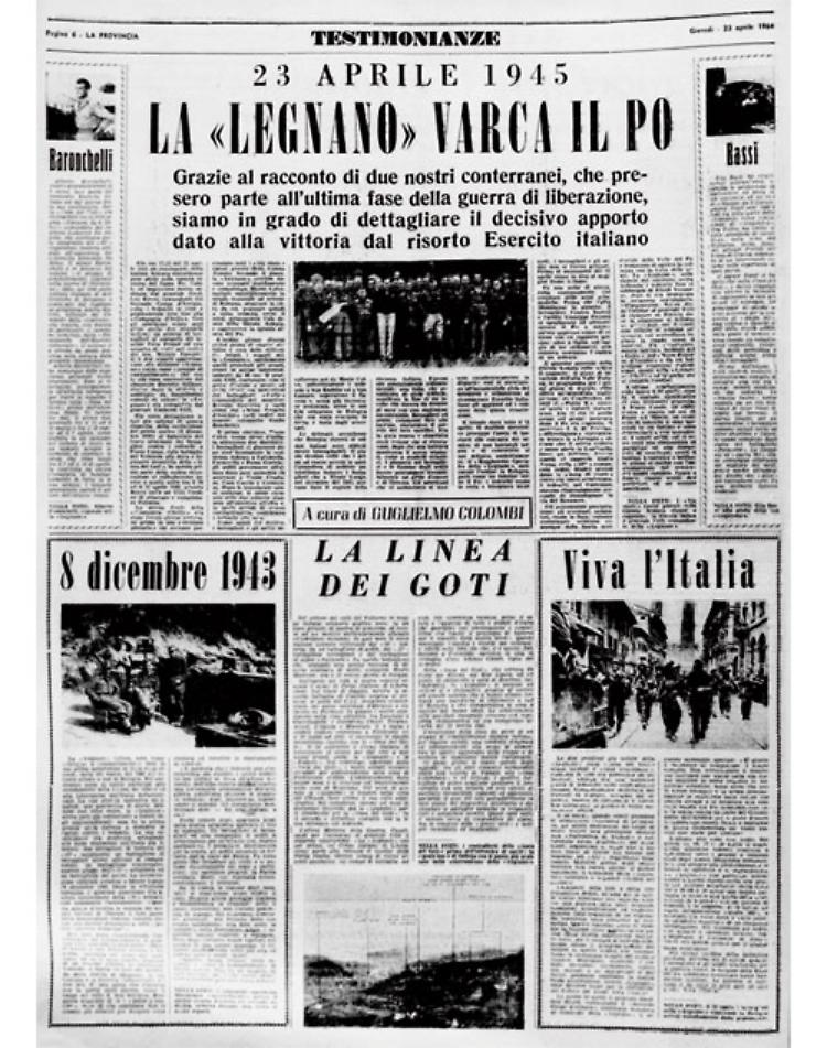 Il 23 aprile 1945 la divisione "Legnano" varca il Po