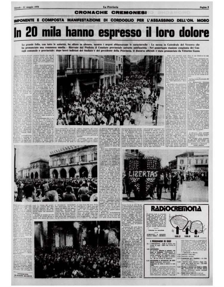La marcia silenziosa dei cremonesi per ricordare l'uccisione di Aldo Moro