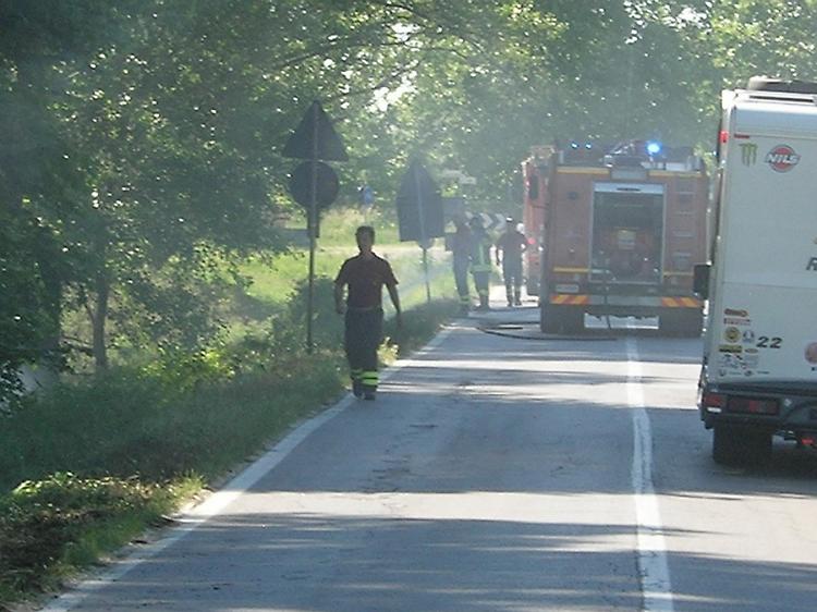 Piumini in fiamme vicino alla Flora