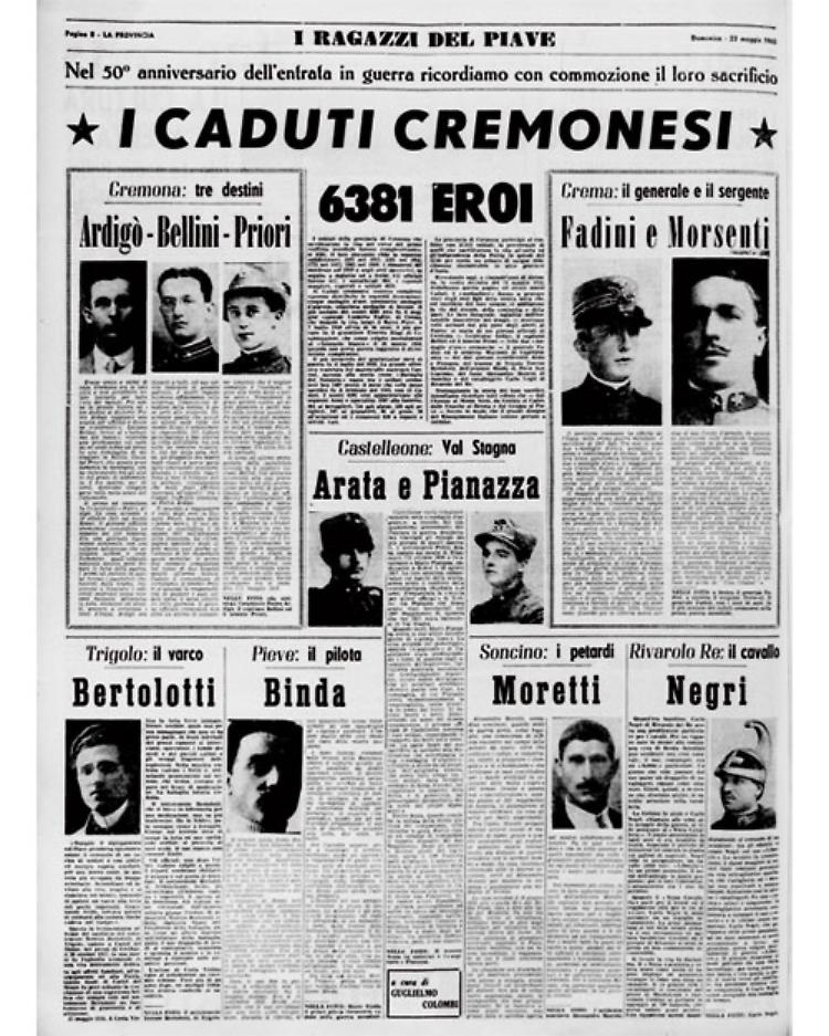 L'epopea del Piave, i caduti cremonesi e la svolta decisiva del 24 maggio 1915
