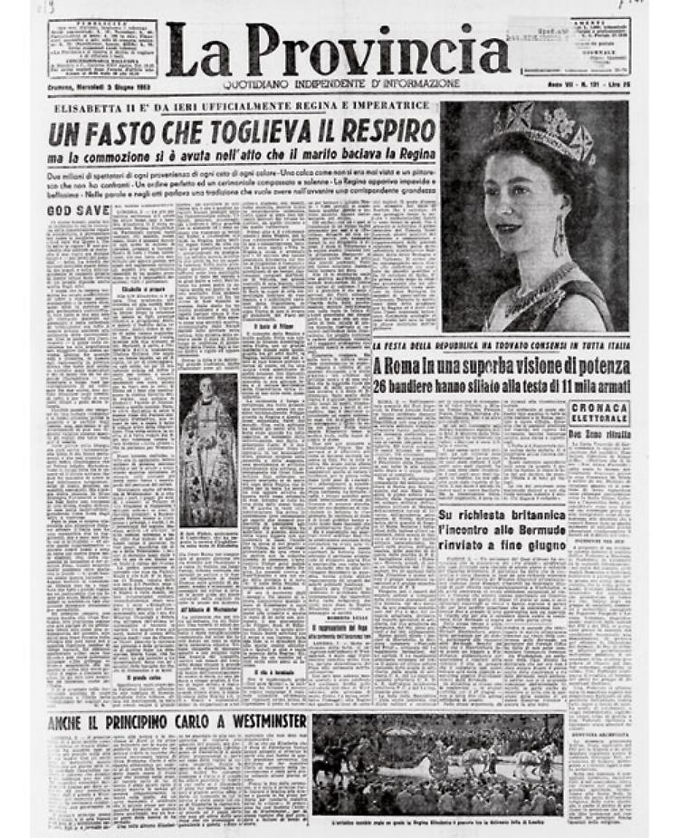 L'incoronazione di Elisabetta II e la Festa della Repubblica Italiana