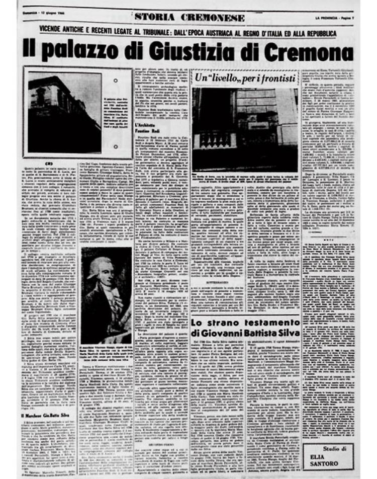 Il palazzo di Giustizia di Cremona: i fatti dall'epoca austriaca al regno d'Italia ed alla Repubblica 
