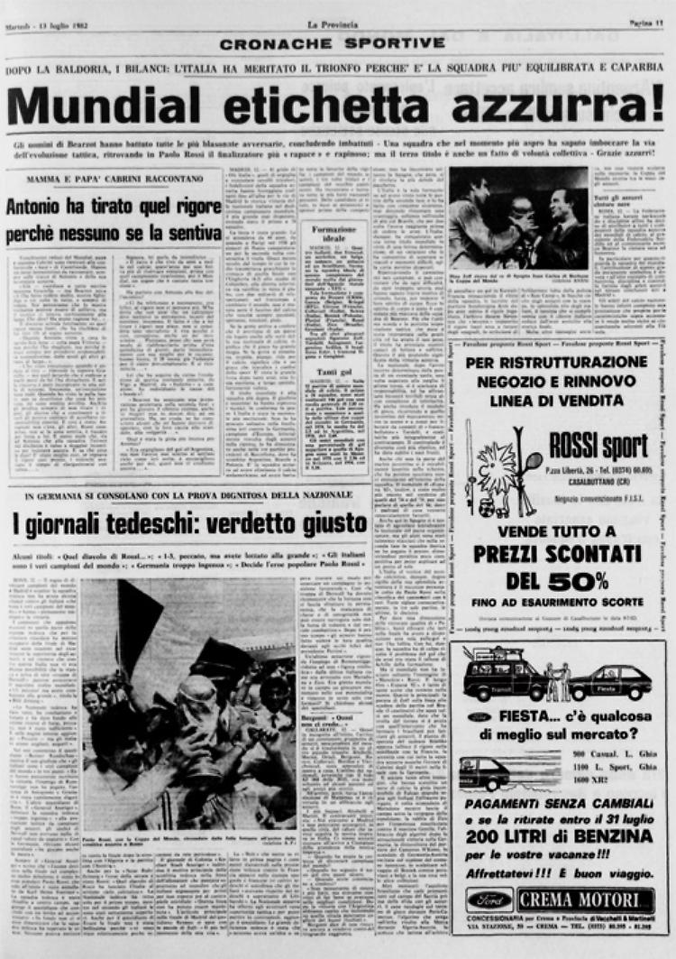 L'Italia campione del mondo di calcio a pranzo dal presidente Sandro Pertini