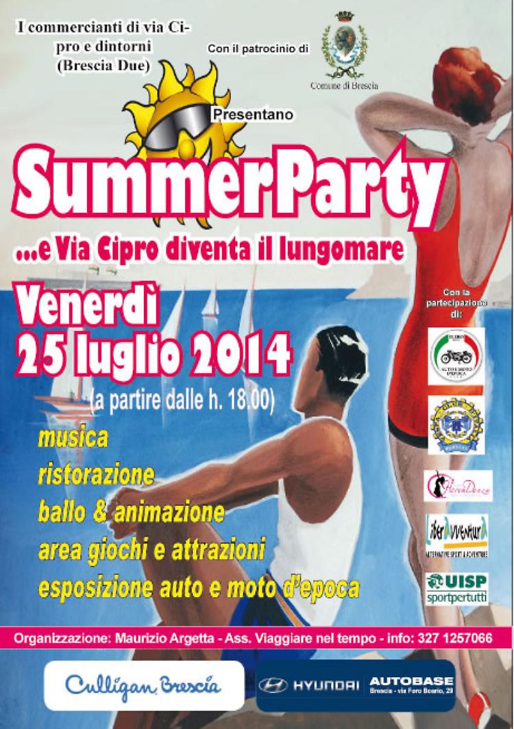 Summer Party a Brescia venerdì 25