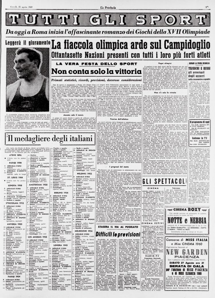 A Roma la XVII Olimpiade