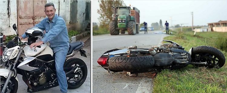 Moto contro un trattore, muore Santo Cigoli