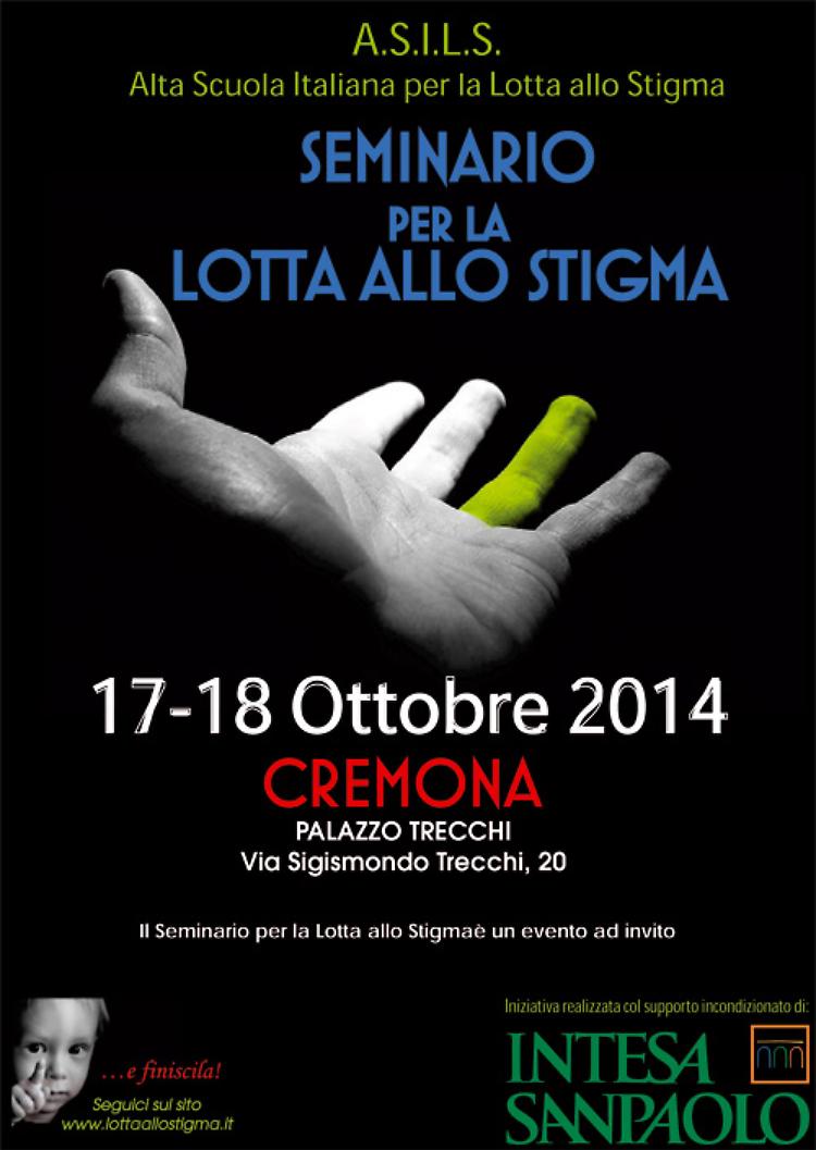 Seminario Per la Lotta allo Stigma a Cremona il 17 e 18 ottobre