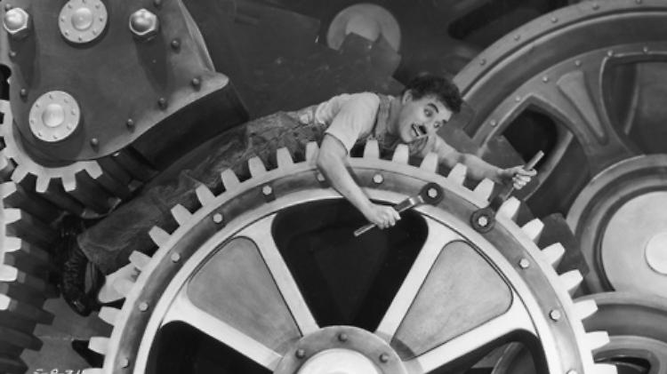 Charlie Chaplin in ''Tempi moderni''
