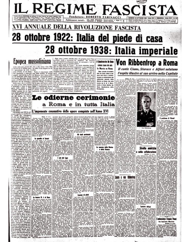 Italia imperiale: sedicesimo annuale della Marcia su Roma