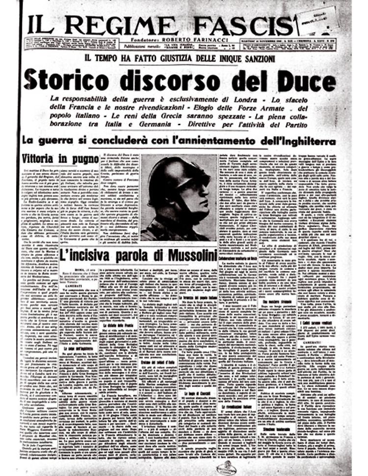 L'incisiva parola di Mussolini