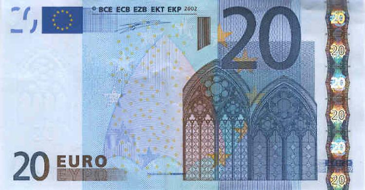Banconota 20 euro falsi
