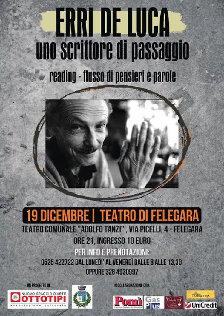 Lectio Magistralis dello scrittore Erri De Luca a Felegara (PR)
