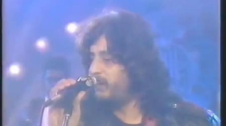 Pino Daniele, nel 1987 con Robby Krieger dei ''Doors''