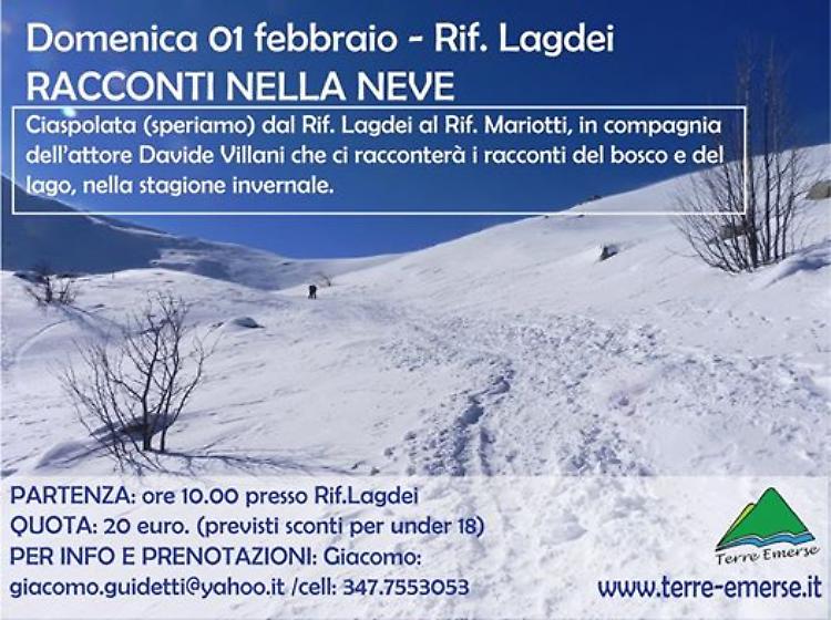 Ciaspolata nel bosco innevato ascoltando i racconti dell’inverno