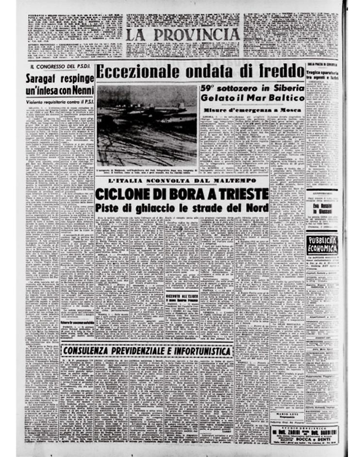Eccezionale ondata di freddo in Italia e in Europa