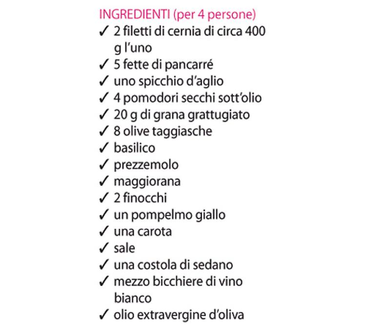LA RICETTA. Filetti di cernia in crosta con pomodori