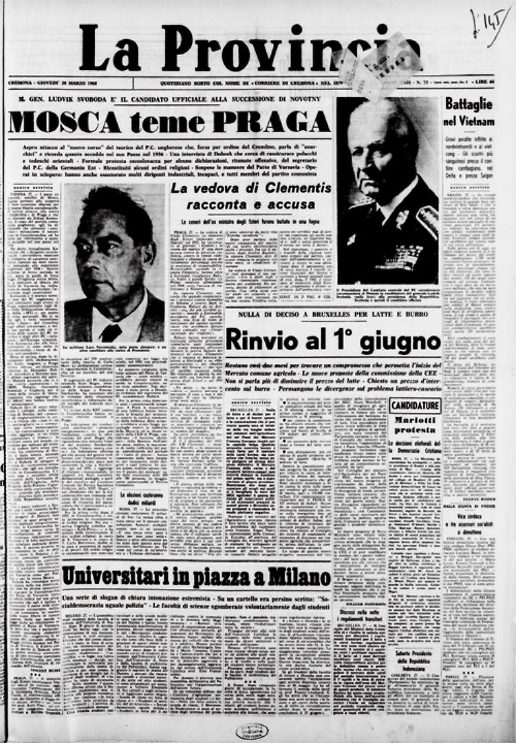 Praga vuole ribellarsi ai diktat sovietici