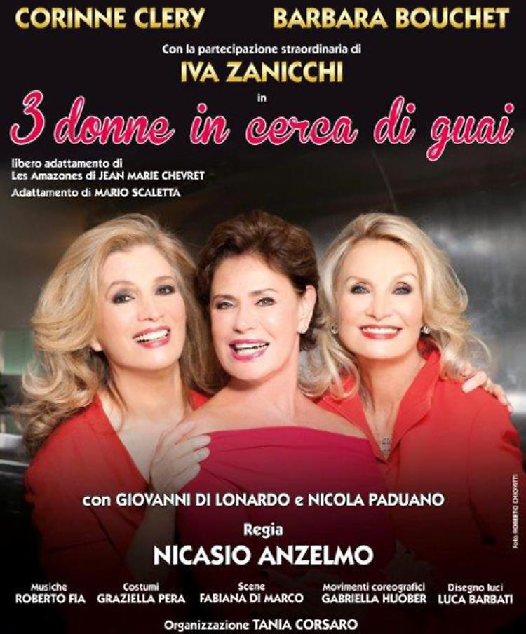 Stagione Sifasera. A Castelleone 'Tre donne in cerca di guai' con Corinne Clery, Barbara Bouchet e Iva Zanicchi Martedì 14 aprile