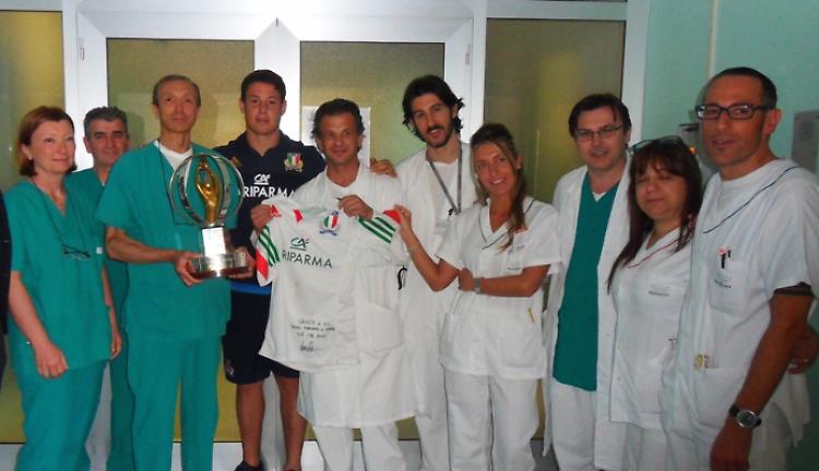Rugby, Luca Morisi  'torna' in Ospedale

