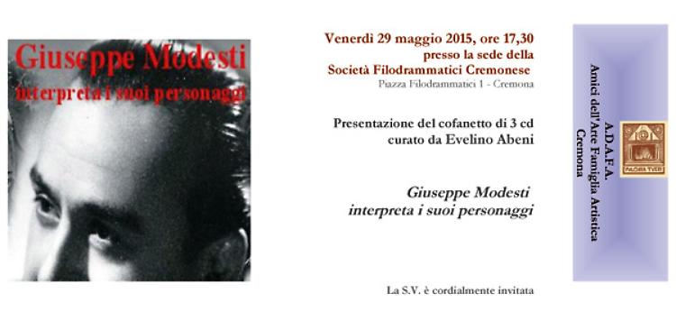 L’ADAFA presenta il cofanetto di 3 CD dedicato al basso cremonese Giuseppe Modesti