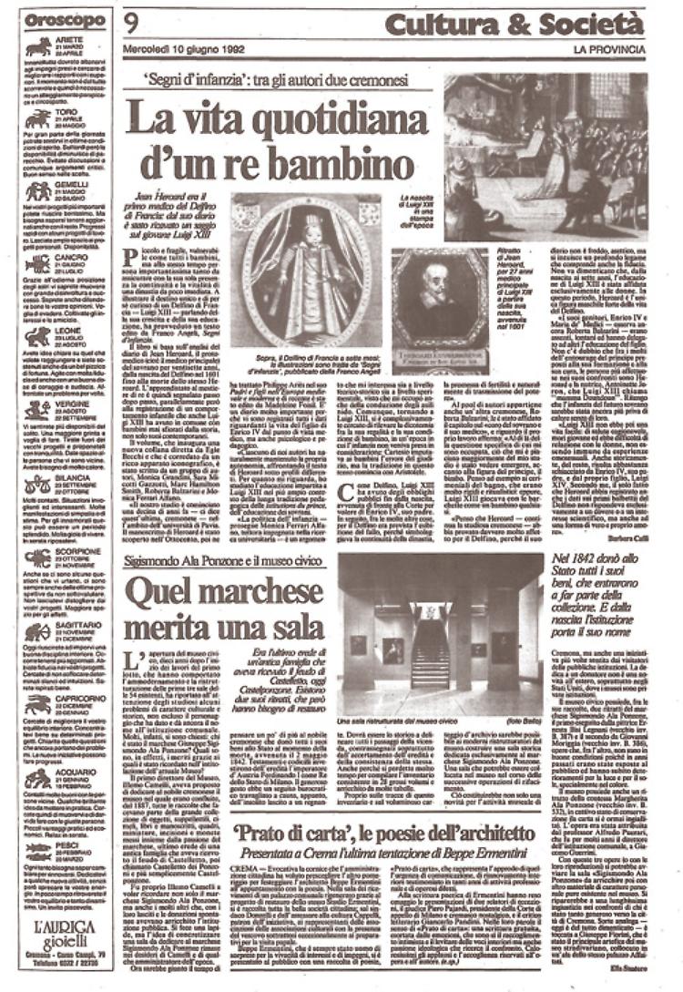 Due cremonesi raccontano la quotidianità del Delfino di Francia