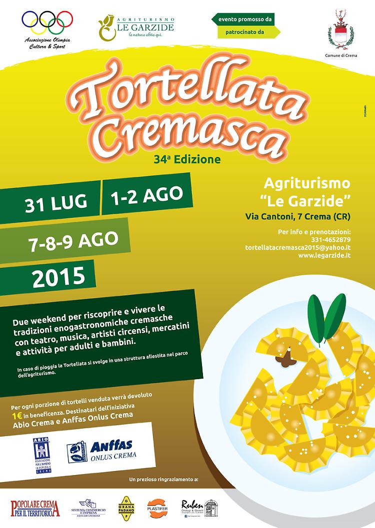 Edizione numero 34 della ''Tortellata Cremasca'' Dal  7 al 9 agosto